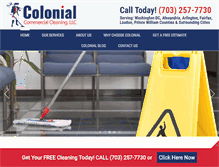 Tablet Screenshot of colonialcleaning.net